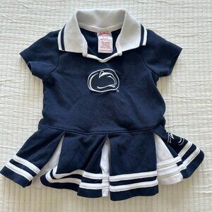 Kid Athlete Baby Girl Cheerleader Outfit 12M Navy Penn State Nittany Lion Dress